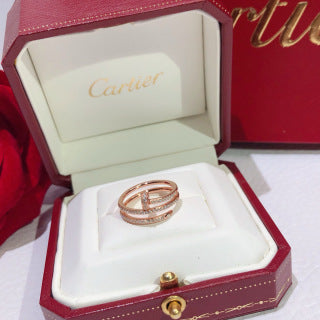 Cartier Lumière Trio Pavé Diamond Band Ring