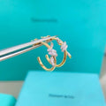 Tiffany Two-Tone Twisted Rope Stud Earrings with Diamonds