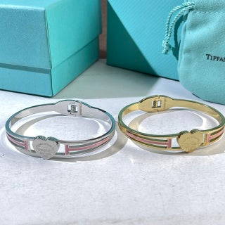 Tiffany Heart Tag Enamel Cuff Bracelet – Colorful Luxury Jewelry