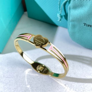 Tiffany Heart Tag Enamel Cuff Bracelet – Colorful Luxury Jewelry