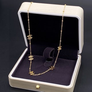 Chanel Elegant Signature Charm Chain Necklace