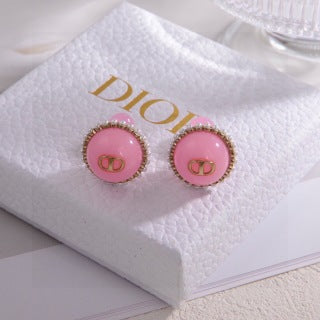 Dior Rose Dior Pop Medallion Stud Earrings